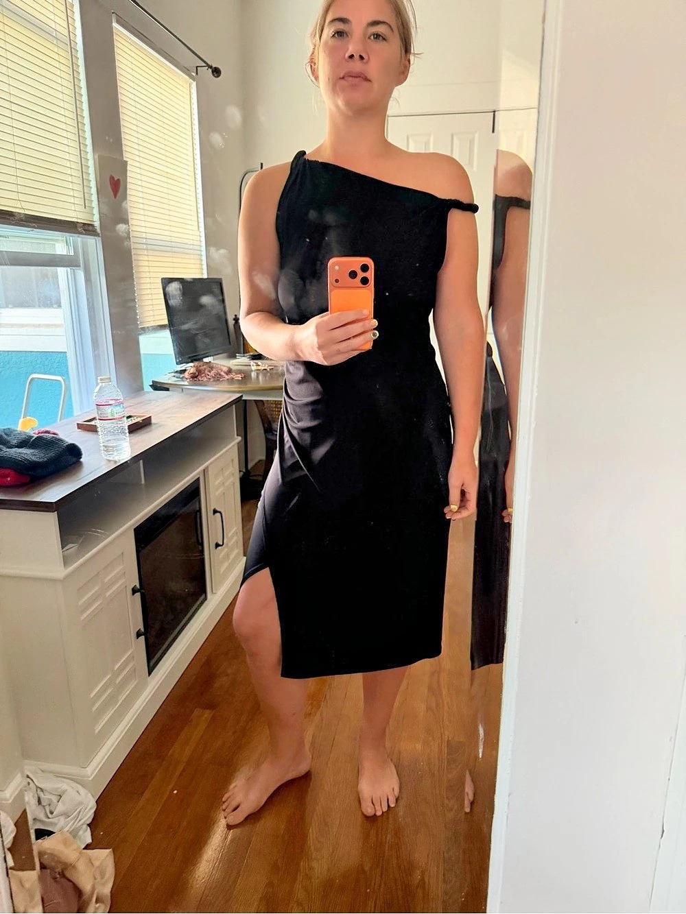 nine britton Black Midi Dress Size Large
